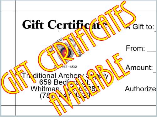 Gift Certificates Available
